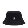 Czarny kapelusz bucket hat z haftem