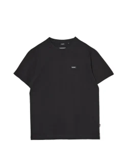 Czarny t-shirt z aplikacją Cropp