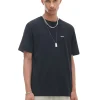 Czarny T-shirt z haftem