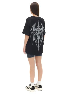 Czarny T-shirt z nadrukiem UNISEX