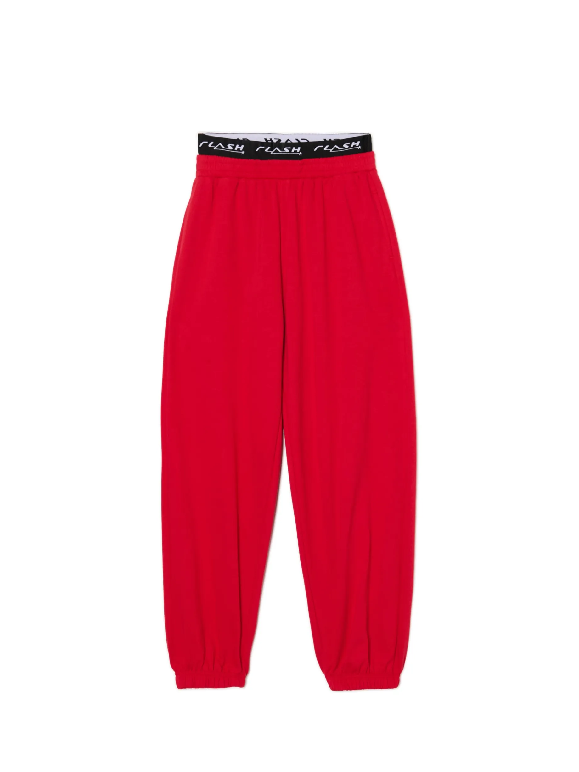 Czerwone dresowe joggery
