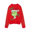 Czerwony sweter świąteczny Grinch