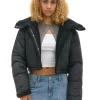 Dwustronna czarna kurtka puffer
