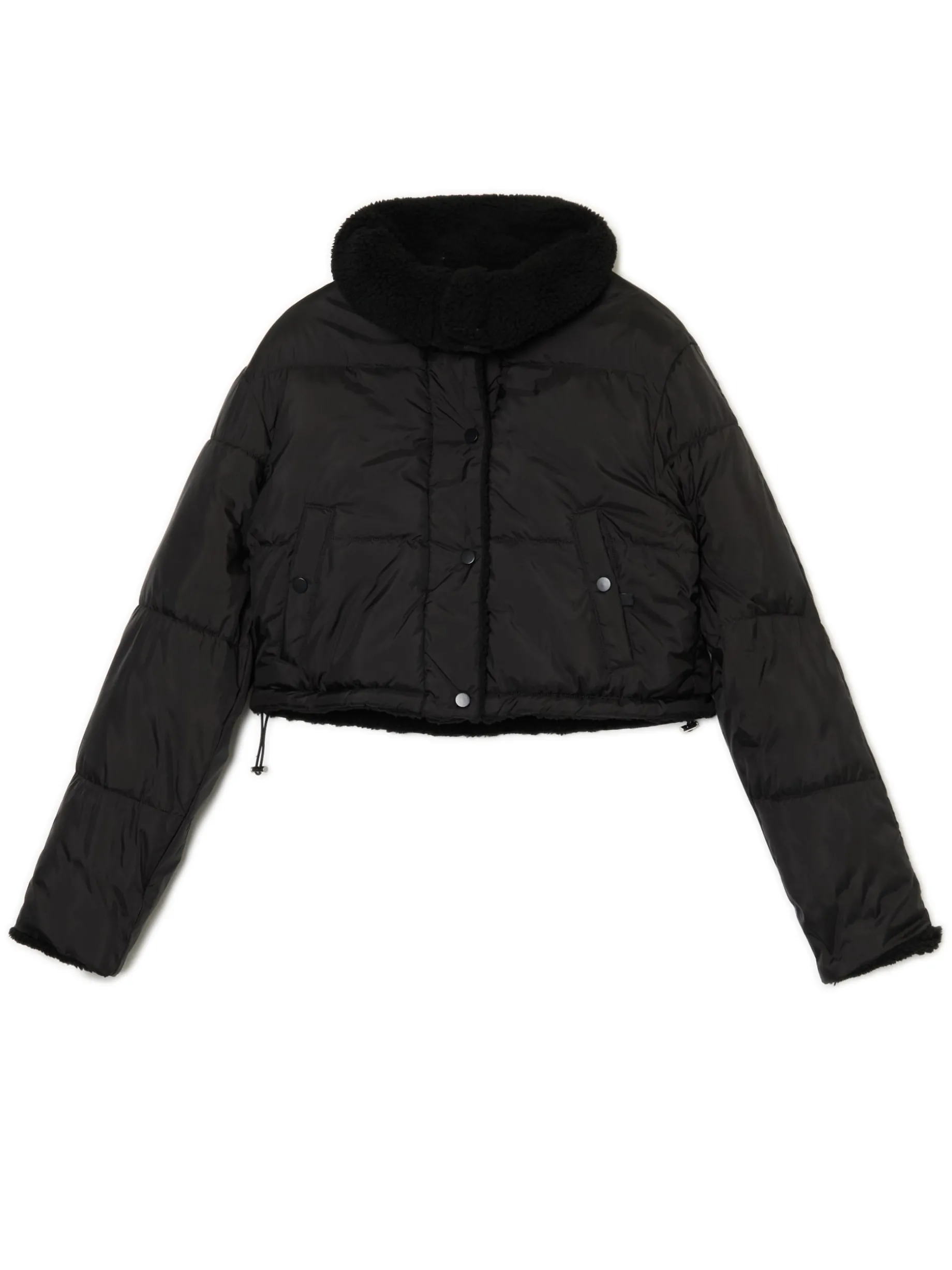Dwustronna czarna kurtka puffer