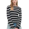 Dzianinowy sweter w paski