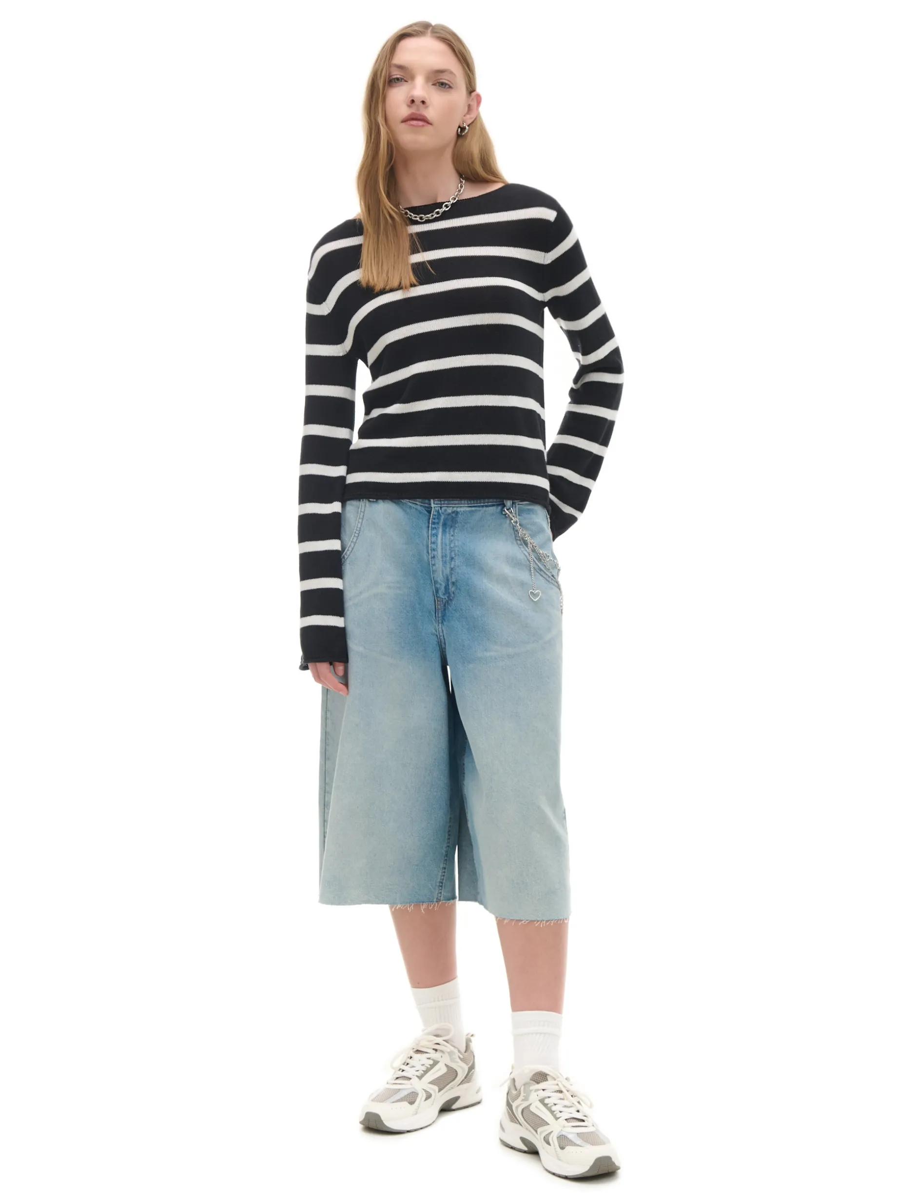 Dzianinowy sweter w paski