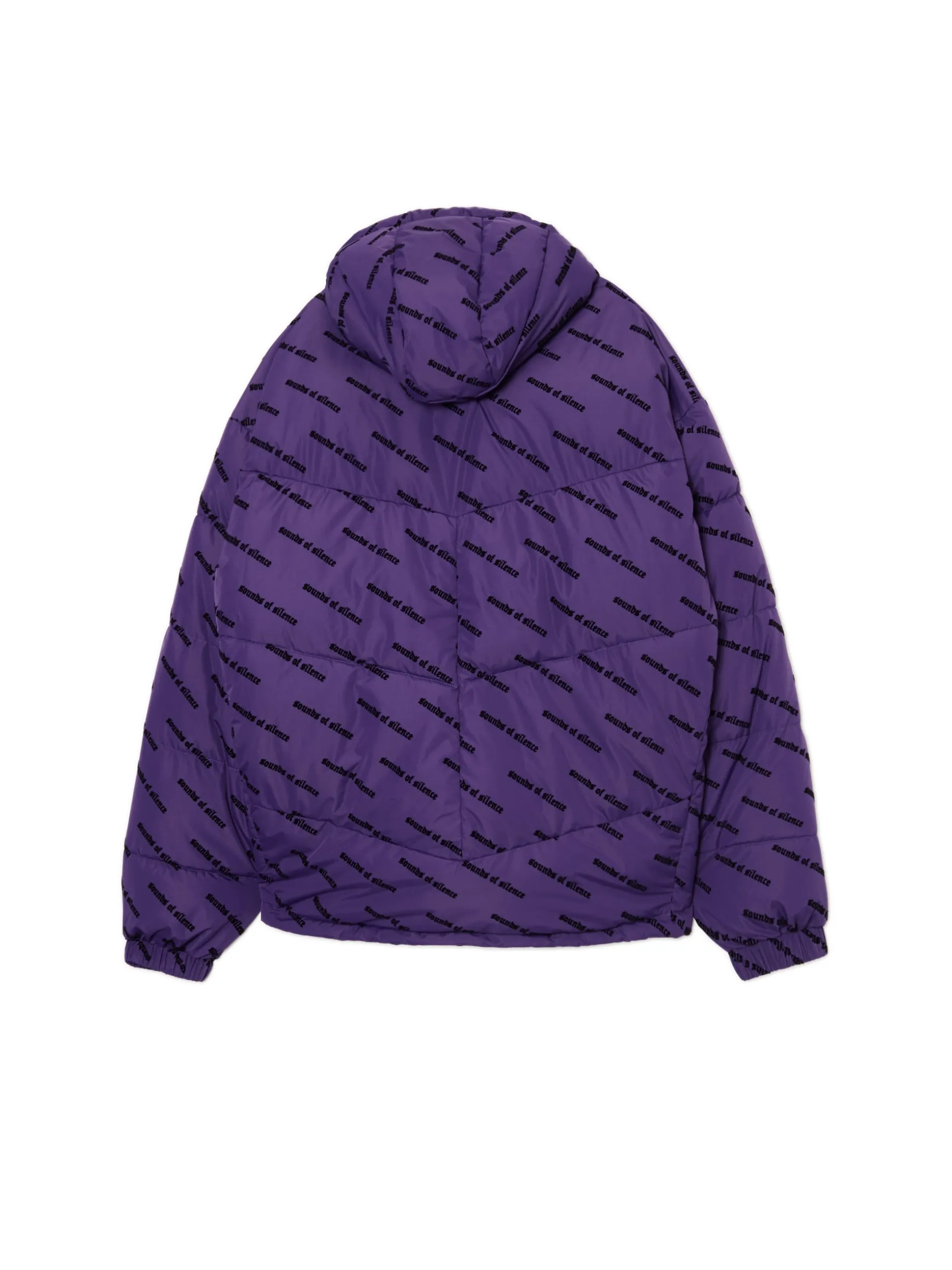 Fioletowa kurtka puffer z kapturem