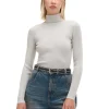 Gładki sweter z półgolfem