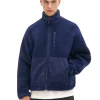 Granatowa bluza sherpa