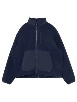 Granatowa bluza sherpa