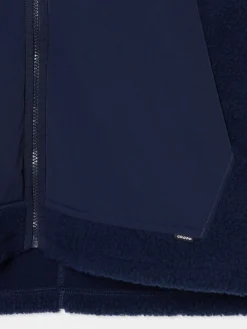 Granatowa bluza sherpa