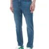 Granatowe jeansy slim