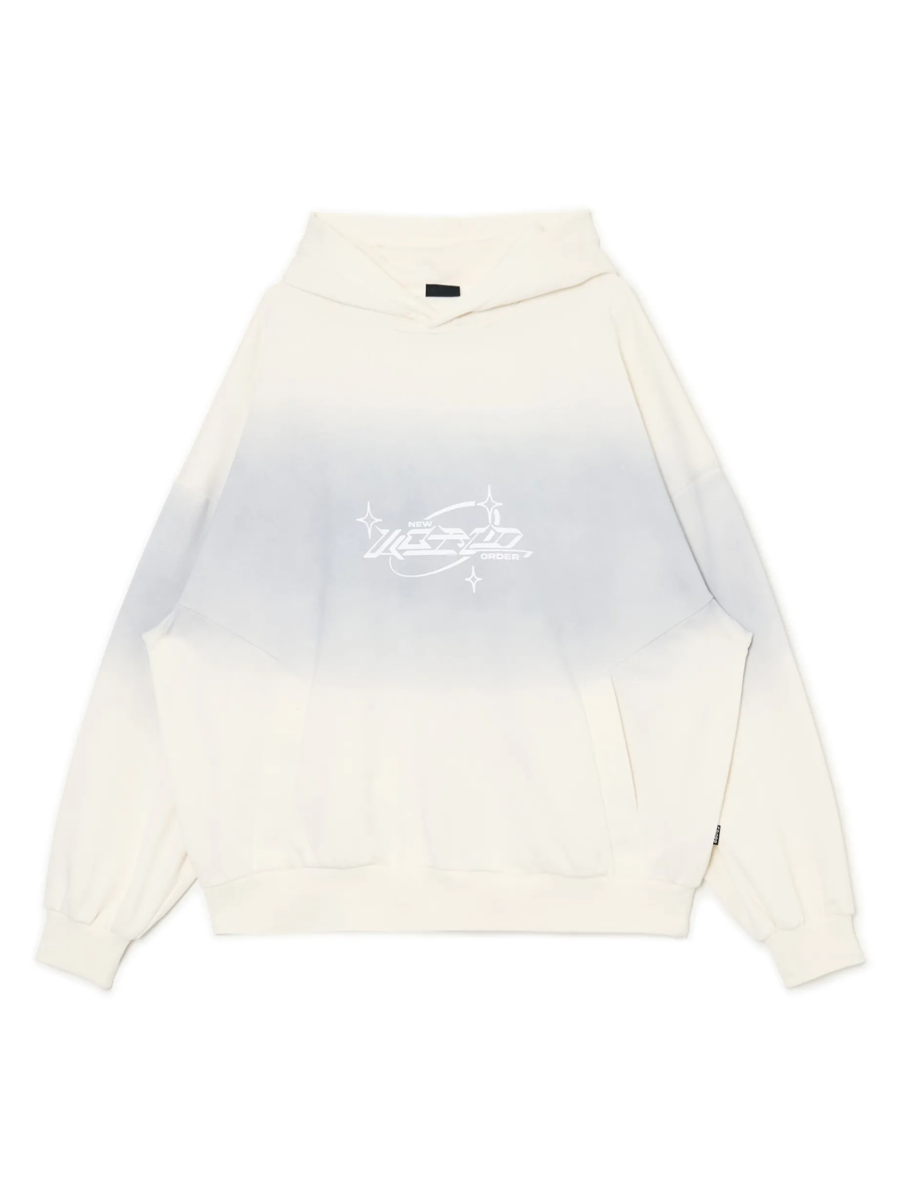 Jasna bluza boxy z kapturem