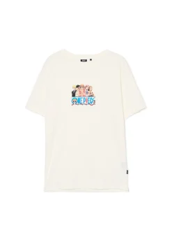 Jasna koszulka z nadrukiem One Piece