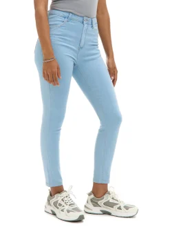 Jasne jeansy push up PETITE