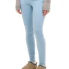 Jasne jeansy skinny push up