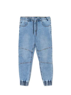 Jasnoniebieskie jeansowe joggery