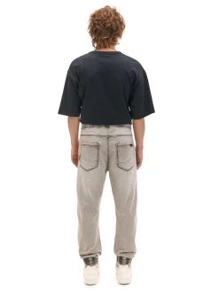 Jasnoszare jeansowe joggery regular