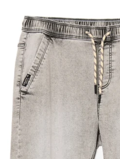 Jasnoszare jeansowe joggery regular