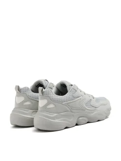 Jasnoszare sneakersy z odblaskowymi elementami