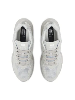 Jasnoszare sneakersy z odblaskowymi elementami
