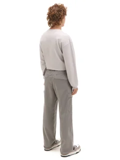 Jasnoszare spodnie jogger loose