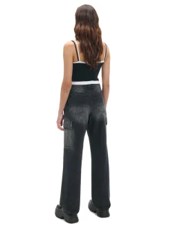 Jeansy baggy TALL z efektem sprania
