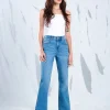 Jeansy skinny flare