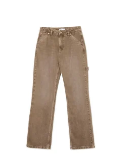 Jeansy straight w stylu retro