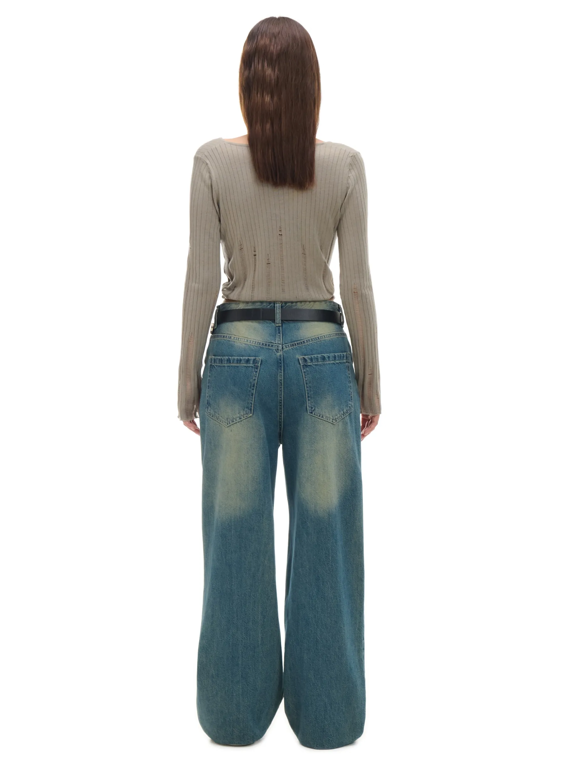 Jeansy wide leg PETITE