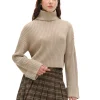 Jesienny sweter oversize z golfem