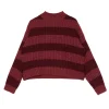 Jesienny sweter w paski