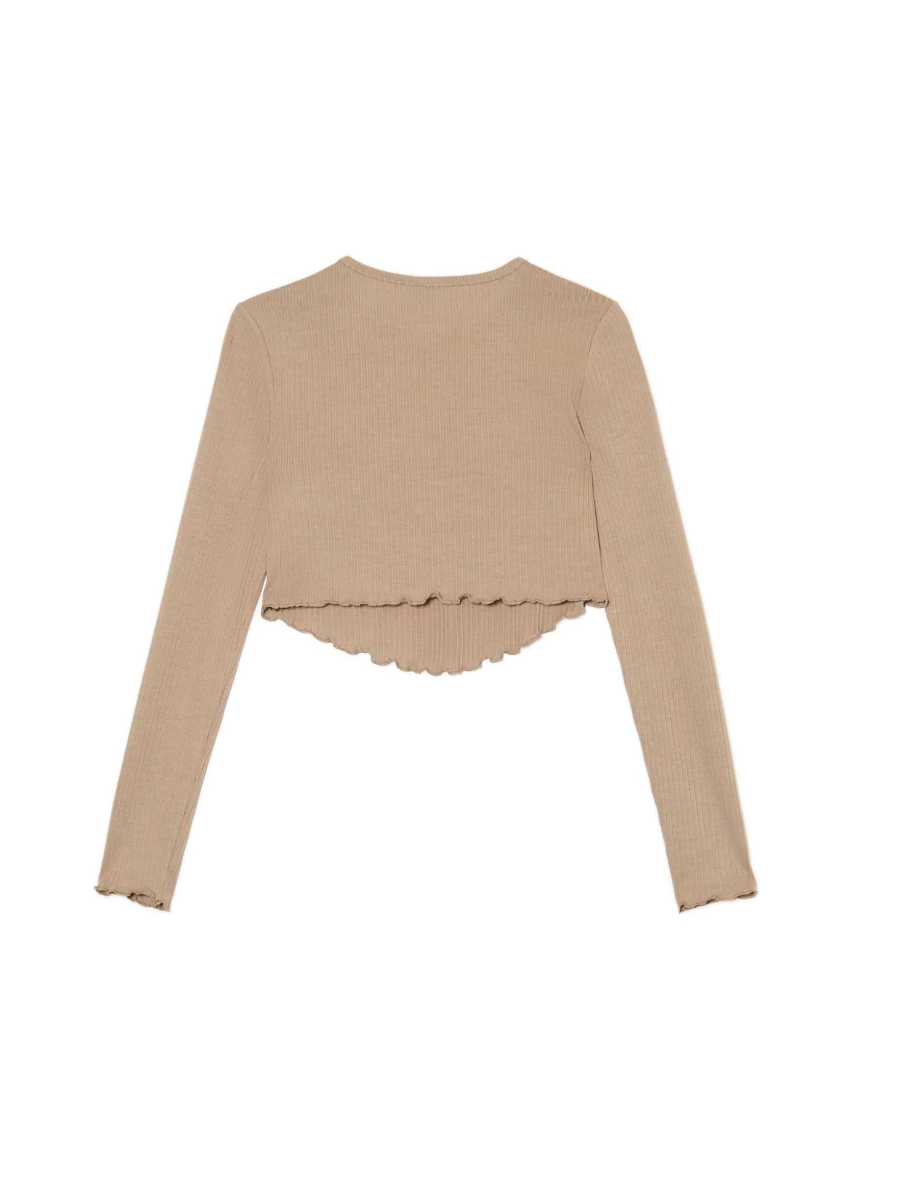 Koszulka longsleeve z marszczonym wykończeniem