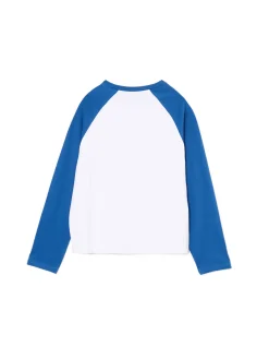 Koszulka longsleeve z niebieskimi rękawami