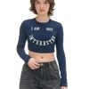 Koszulka longsleeve z uśmiechniętym nadrukiem