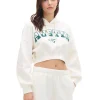 Kremowa bluza crop