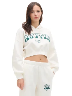 Kremowa bluza crop
