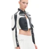 Krótka kurtka w stylu racing