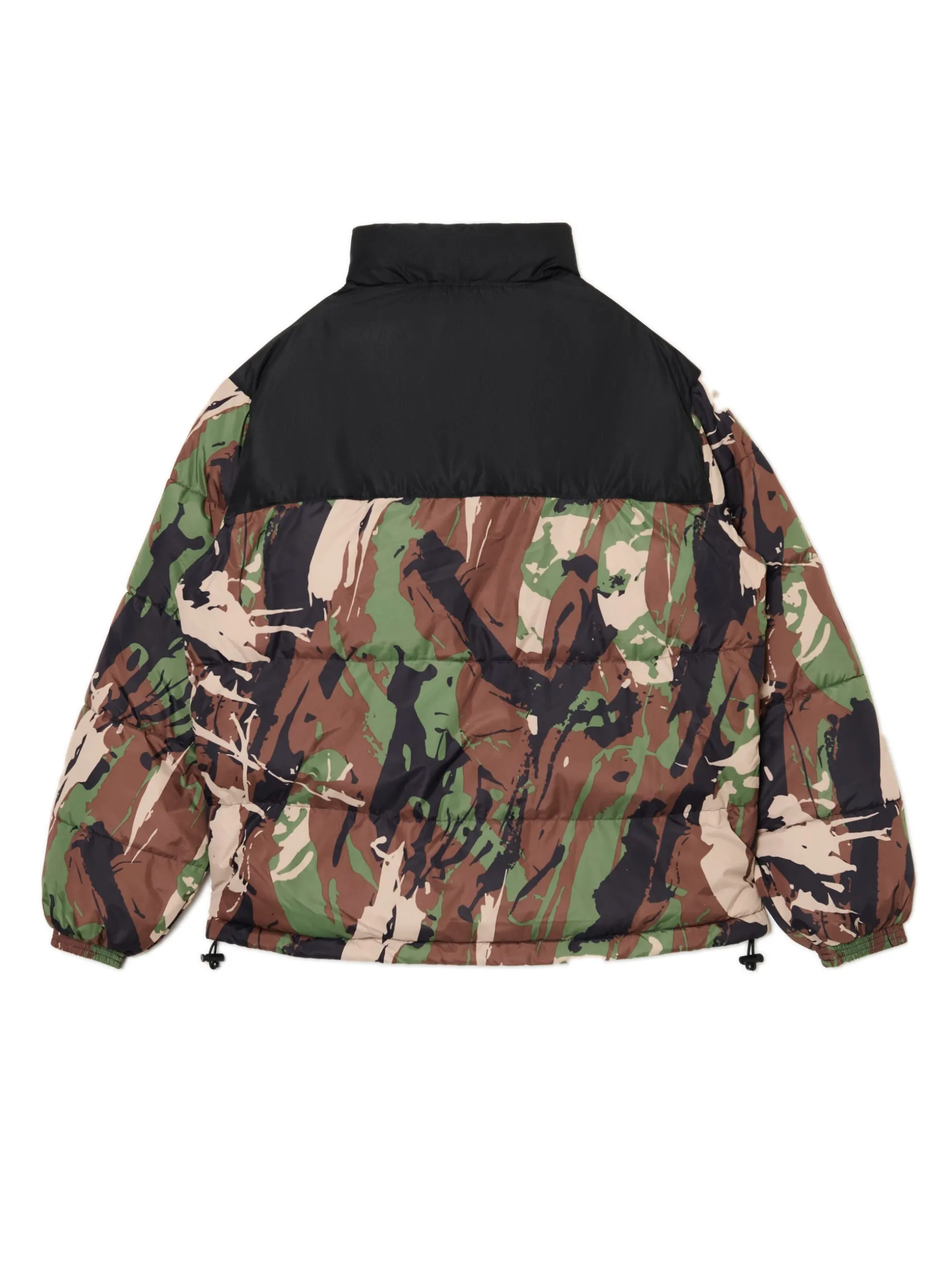 Kurtka puffer z militarnym nadrukiem