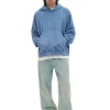 Niebieska bluza oversize z kapturem UNISEX