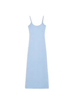 Niebieska sukienka maxi