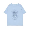 Niebieski T-shirt z pająkiem UNISEX