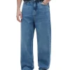 Niebieskie jeansy baggy