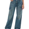 Niebieskie jeansy baggy