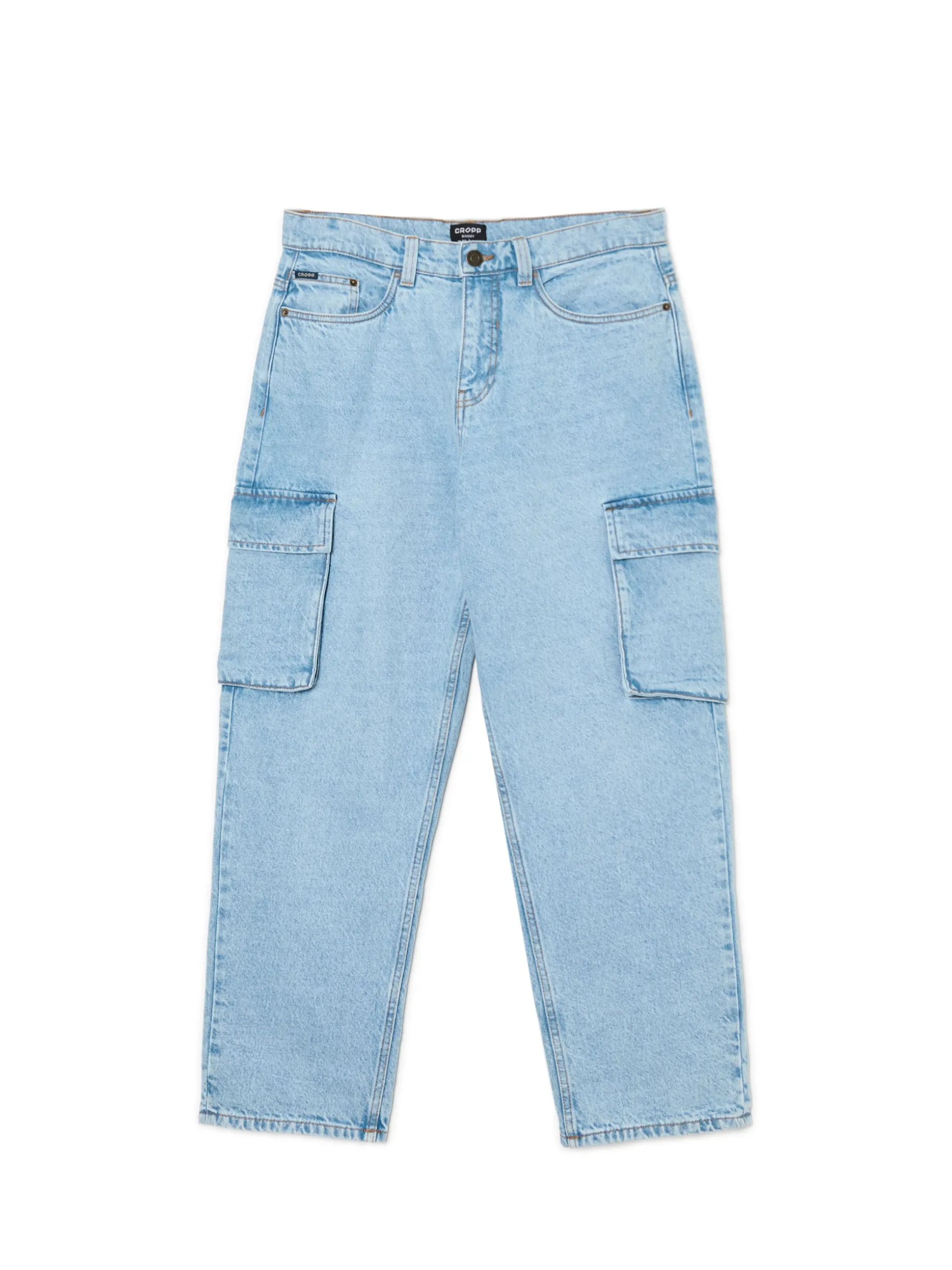 Niebieskie jeansy baggy