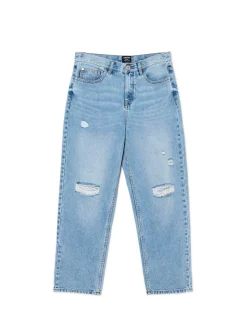 Niebieskie jeansy loose baggy