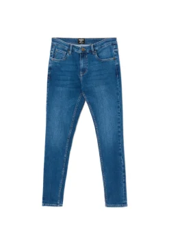 Niebieskie jeansy skinny