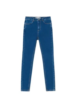 Niebieskie jeansy skinny push up