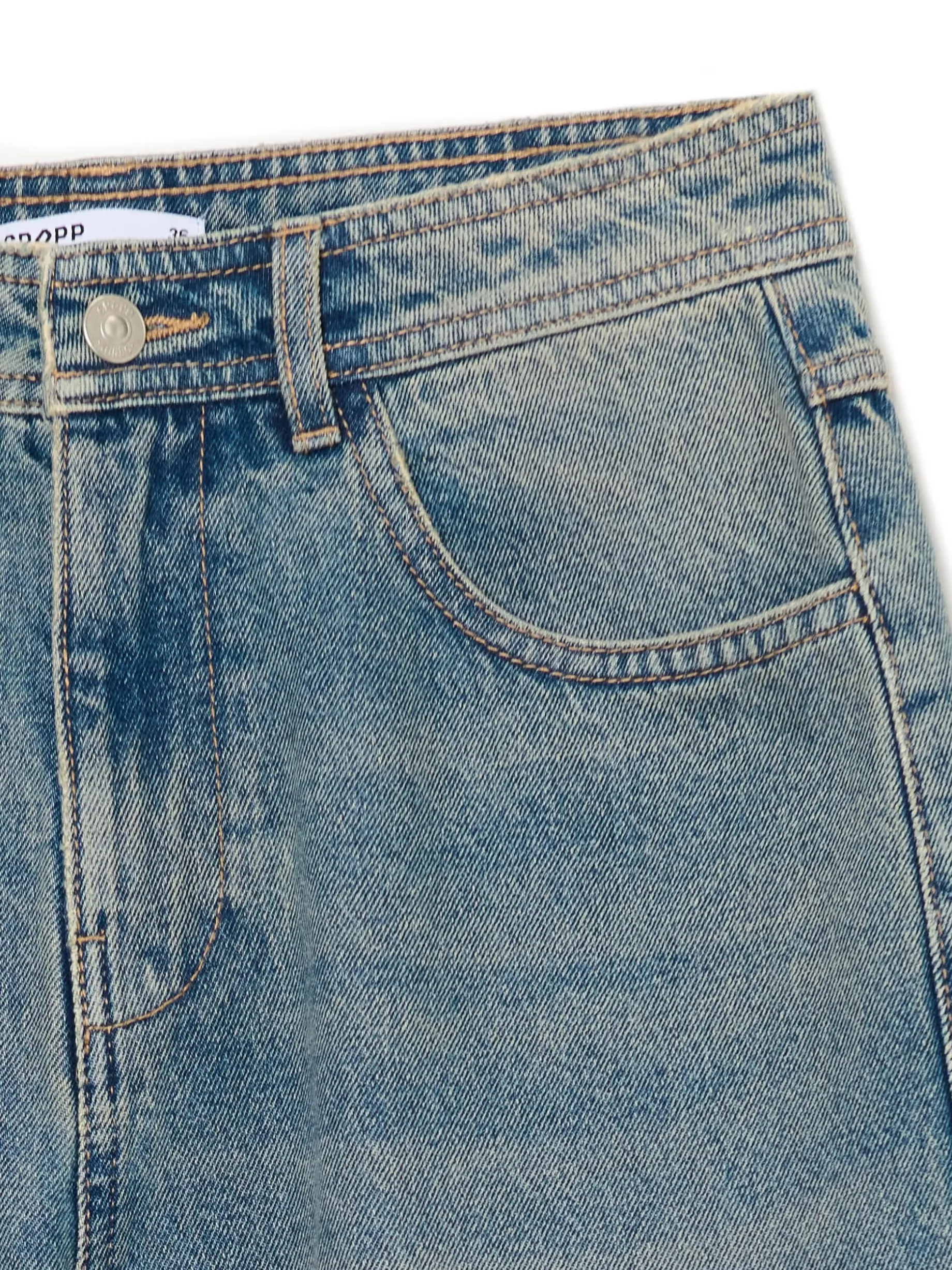 Niebieskie jeansy straight PETITE
