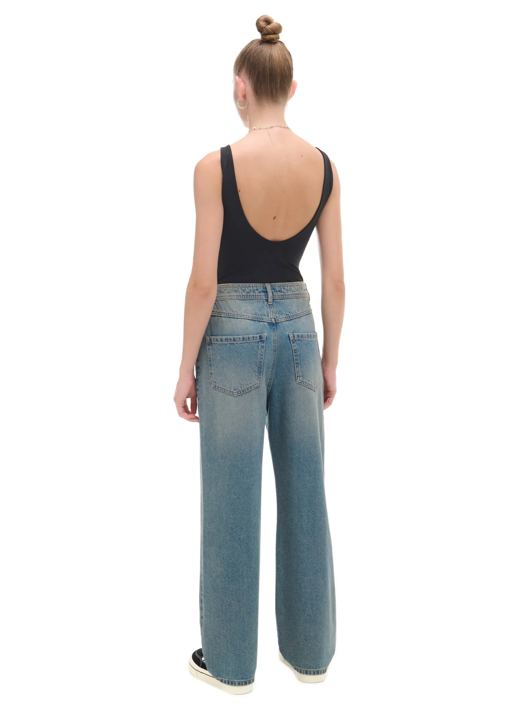 Niebieskie jeansy straight PETITE